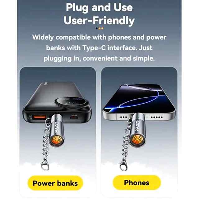 Essager USB-C Mini Прикурювач: Безпечний та компактний електронний прикурювач - 2 фото товару