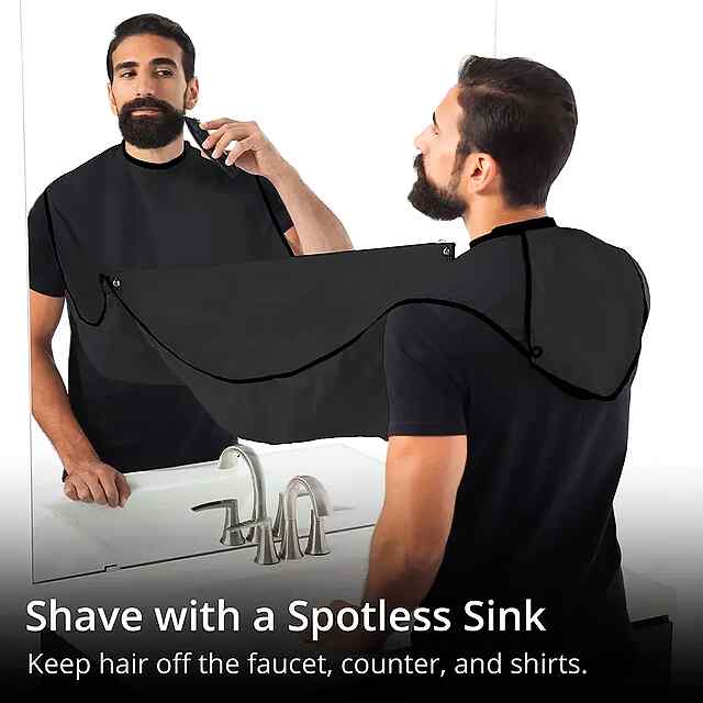 Фартух на присосках для гоління бороди, універсальний, водостійкий, поліестер 120*80см