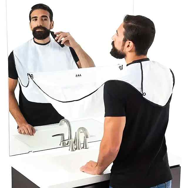 Фартух для гоління бороди з присосками, 120х80см, поліестер, універсальний розмір - 1 фото товару