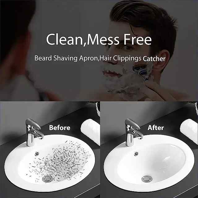 Фартух для гоління бороди з присосками, поліестер 120*80см - 3 фото товару