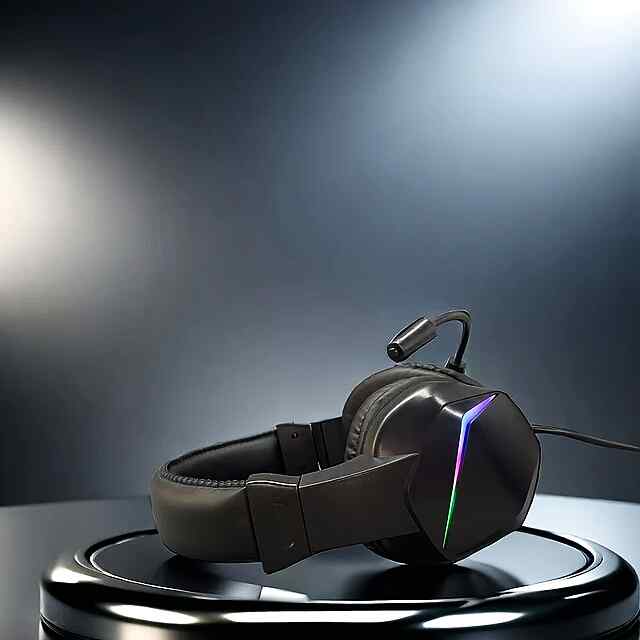 H21 Headset: Super Bass Гарнітура з мікрофоном, RGB підсвічуванням та 3.5 мм роз'ємом для ПК/смартфона. Знижка на пошкоджену коробку. - 3 фото товару