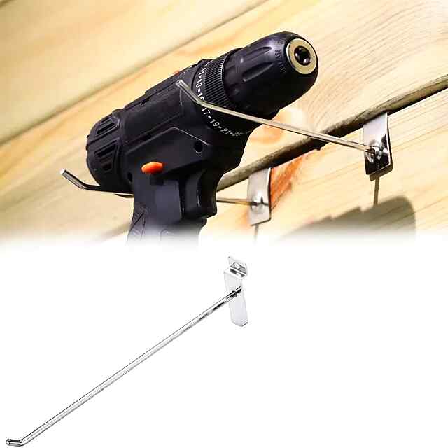 Гачки для Slatwall вітрини, алюміній 15 см (6 дюймів), міцний гачок для товарів - 1 фото товару