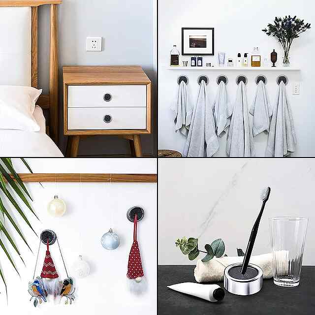 Гачки самоклеючі для рушників 3 шт білі 42x22 мм - 3 фото товару