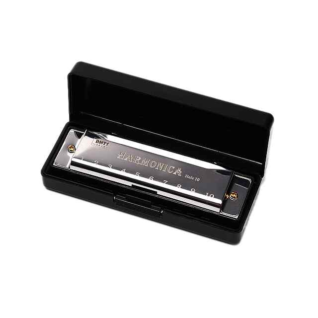 Гармошка Hohner 10 отв. C тональність, золота, з футляром - 3 фото товару