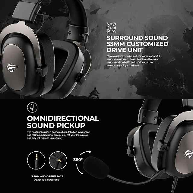 HAVIT Ігрова гарнітура Червоно-біла 3D звук Мікрофон Xbox PS4 ПК - 1 фото товару