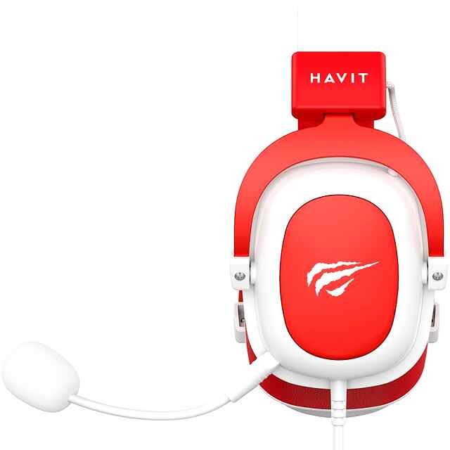 HAVIT Ігрова гарнітура Червоно-біла 3D звук Мікрофон Xbox PS4 ПК - 2 фото товару
