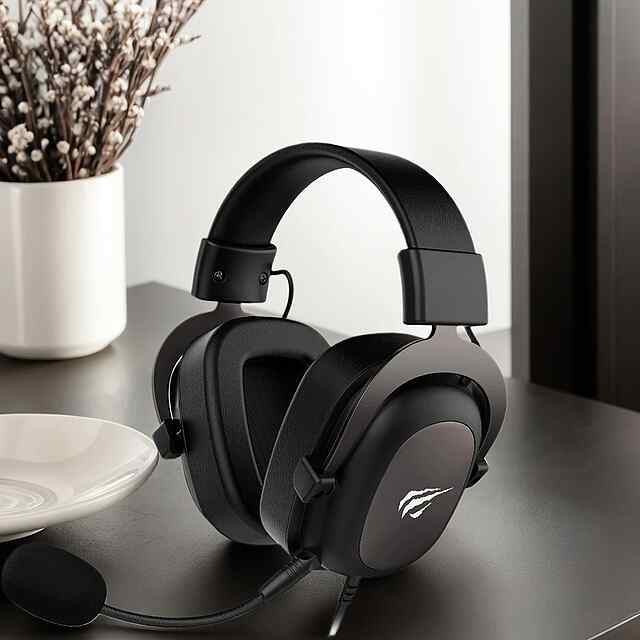 HAVIT Ігрова гарнітура з мікрофоном, 3D звук, USB/AUX, Чорний - 0 фото товару