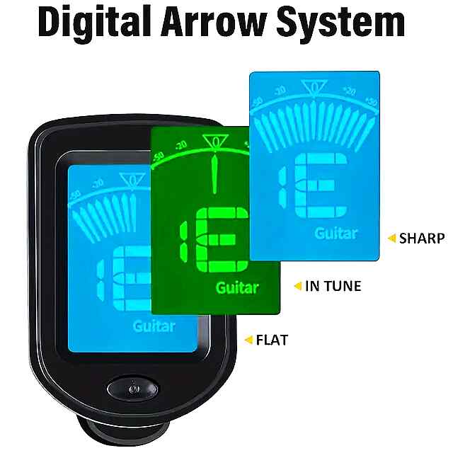 Гітарний аксесуар (8 предметів) - каподастр тюнер медіатори для початківців! - 3 фото товару