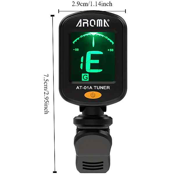 Гітарний кліпсовий тюнер універсал для всіх струнних інструментів. - 1 фото товару