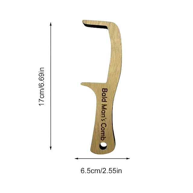 Гребінець дерев'яний для лисих - гумористичний презент з натурального дерева. Купити Україна. - 2 фото товару