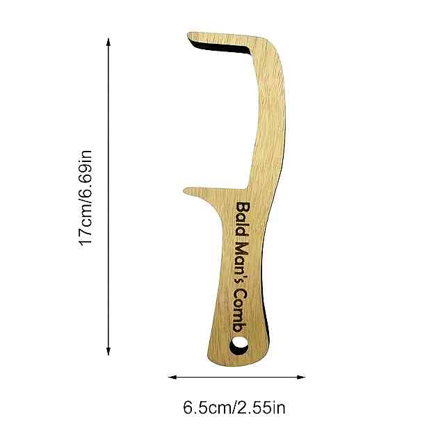 Гребінець дерев'яний для лисих - кумедний подарунок із дерева, розмовний стартер. ???????????? - 1 фото товару