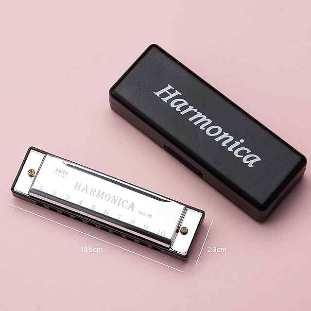 Губна Гармошка Hohner 10 отв. C червона з кейсом, для початківців. - 1 фото товару