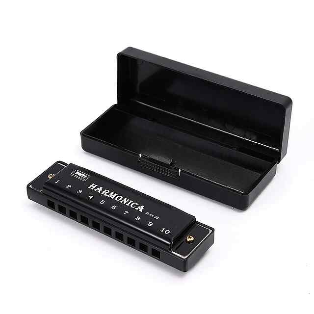 Губна гармошка Hohner C - 10 отворів, золота, в кейсі. Початковий рівень. - 1 фото товару