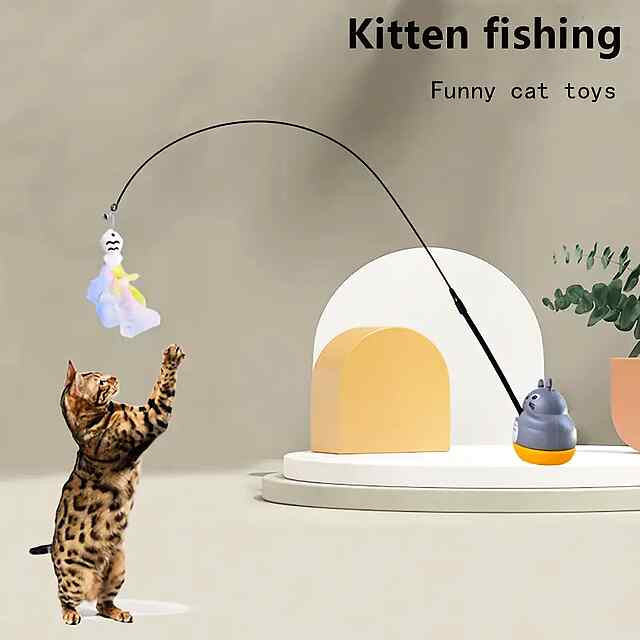 Іграшка для кішок стійкий дріт   пір'я 60 см купить Україна - 0 фото товару