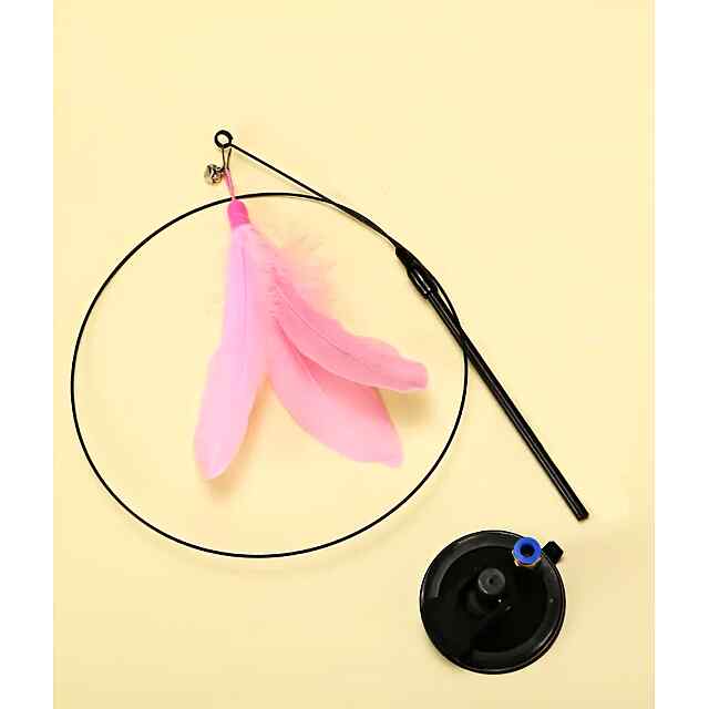 Іграшка для котів: міцна сталь   пір'я, активні мисливські інстинкти. Присоска. Купити в Україні. - 2 фото товару