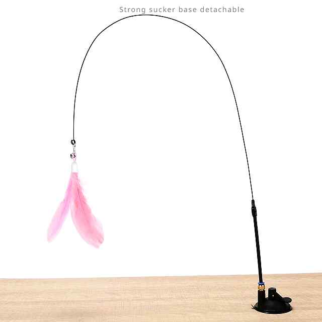 Іграшка для котів: міцна жердина   пір'я на присосці (природні інстинкти) - 0 фото товару