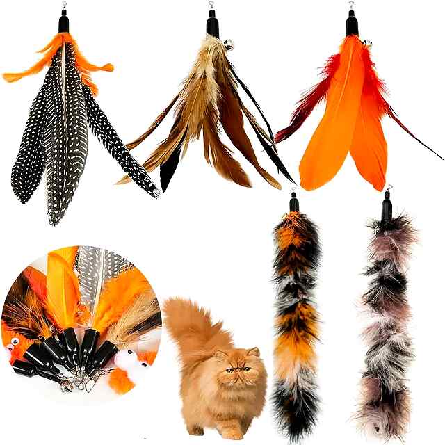 Іграшка для котів Пір'я (5 змінних насадок) - комплекс розваг. - 1 фото товару