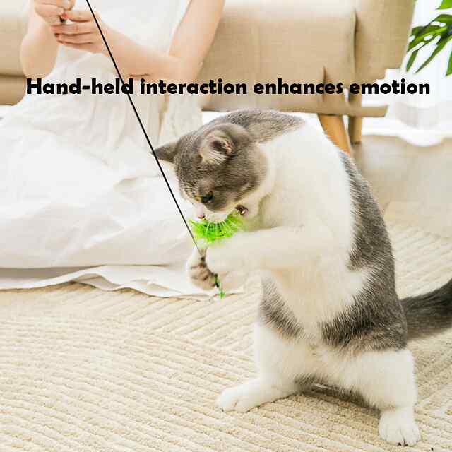 Іграшка для котів: пір'я на дроті, міцна присоска, розвиває інстинкти - 2 фото товару