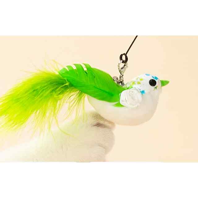 Іграшка для котів «Полювання» - пір'я, сталь, ПВХ. Розвиває інстинкти! Купити в Україні. - 3 фото товару