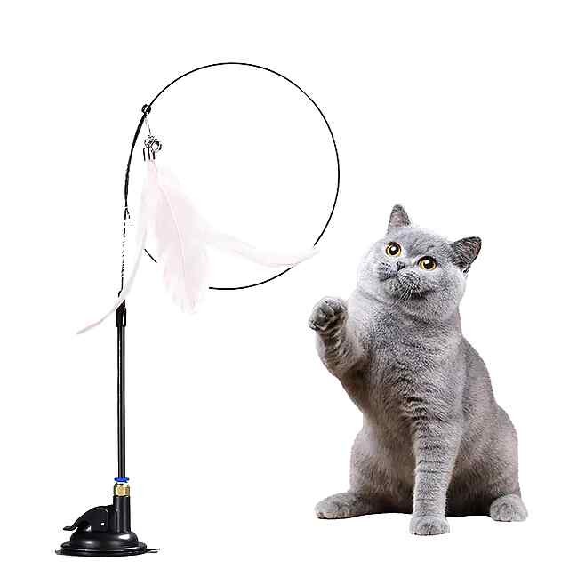 Іграшка для котів: Вдосконалена присоска   пір'я  сталевий дріт   міцний ПВХ - 2 фото товару