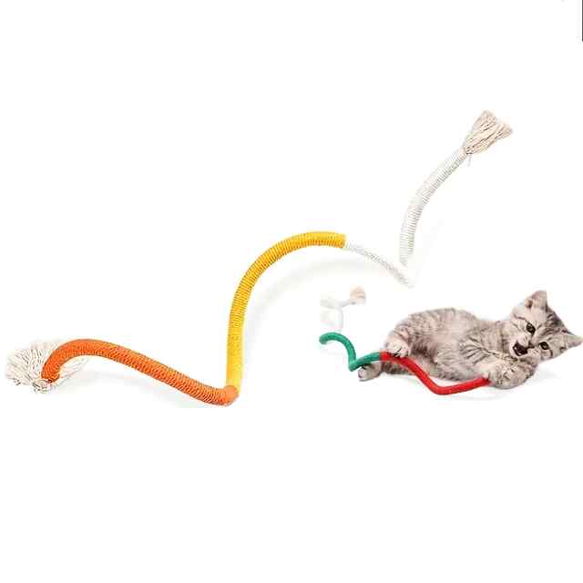 Іграшка-мотузка для кота, сизаль, шліфує зуби, розвага та користь. - 2 фото товару