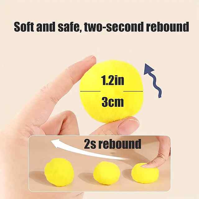 Іграшка-пістолет з плюшевими кульками для кішок та собак, енергія і спорт - 1 фото товару