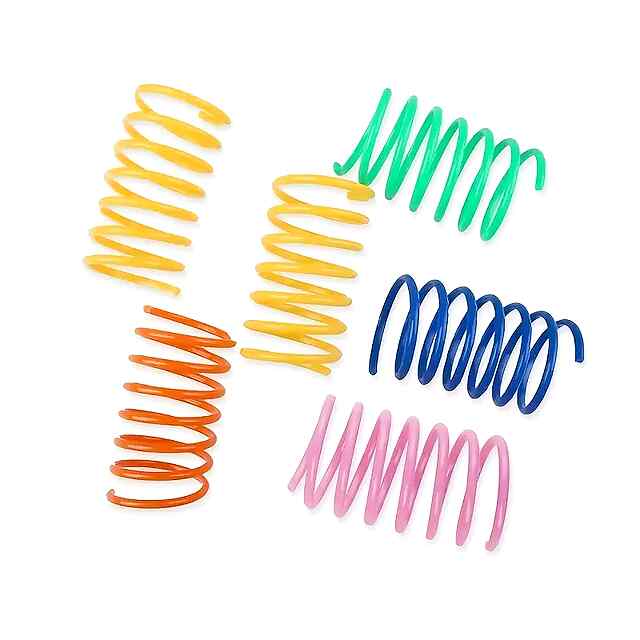 Іграшка-пружинка для котів та собак, пластик, 45 мм, випадковий колір. - 3 фото товару