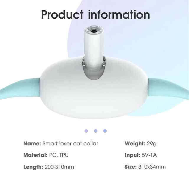 Іграшка Smart laser collar нашийник із лазером для котів/собак, USB зарядка. - 3 фото товару
