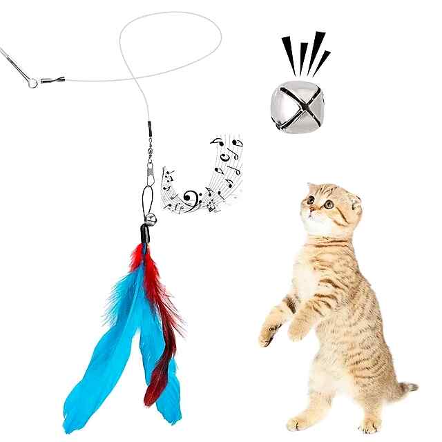 Іграшка-удочка для котів з 10 насадками. Активні ігри, розваги та розвиток. Купити недорого в Україні. - 1 фото товару