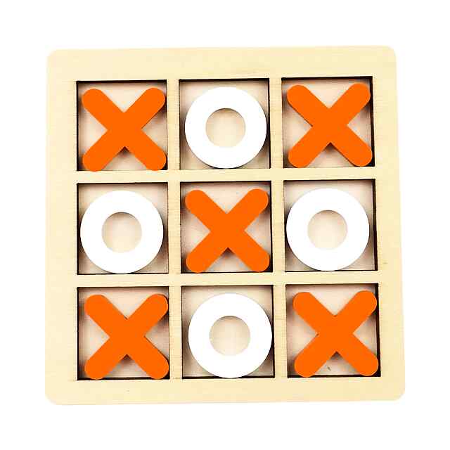 Ігрова гра Монтессорі “Хрестики-Нулики” — дерев’яна головоломка 10х10 см - 3 фото товару