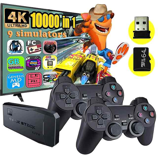 Ігрова приставка Stick M8 з 20000 ретро іграми   HDMI, Dendy Sega PS1. Комплект 2 джойстики! - 0 фото товару