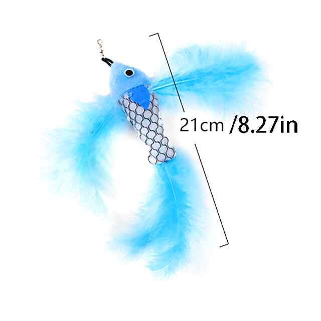 Інт. ігр для котів: вудка з пір'ям та присоскою / автомат. дражнилка ???? - 2 фото товару