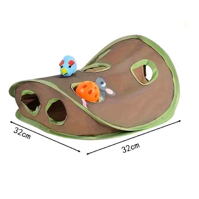 Інт. іграшка для кота тунель мишка м’яч 32x32x13 см - 1 фото товару
