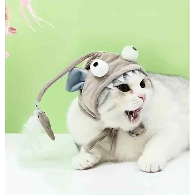 Інтерактив. Головний убір для котів з іграшкою-дразнилками рибкою. Розваги та активність щодня! - 3 фото товару