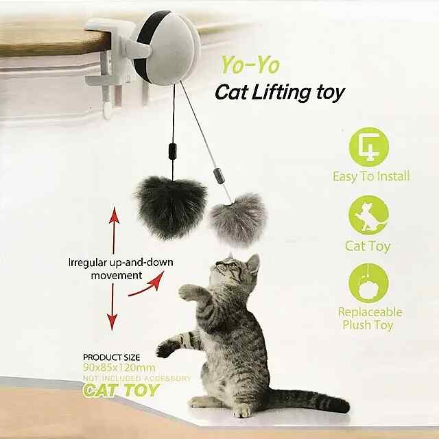 Інтерактивна іграшка для кішок YoYo Lifting Ball з підйомною кулькою та обертанням - 2 фото товару