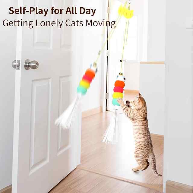 Інтерактивна іграшка Кольоровий черв'ячок для котів - розвага та фізична активність! - 0 фото товару