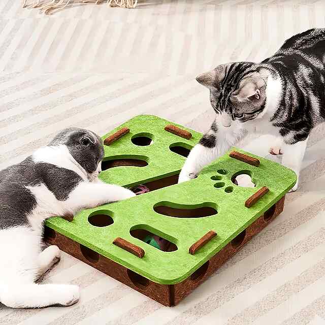 Інтерактивна іграшка-пазл для котів Весела риболовля з м'якими лапками ???? (30х30х7,5см) - 0 фото товару