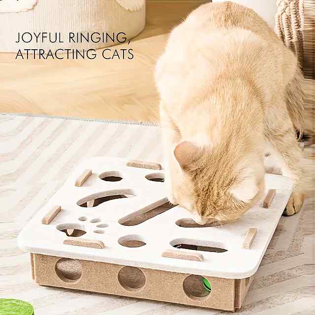 Інтерактивна іграшка-пазл для котів Весела риболовля з м'якими лапками ???? (30х30х7,5см) - 3 фото товару