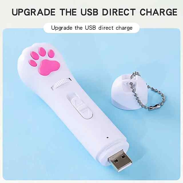 Інтерактивна іграшка-проектор для котів USB ✨ 5 картинки, 3 кольори, УФ режим ???? Купити в Україні - 2 фото товару