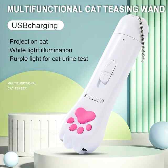 Інтерактивна іграшка-проектор для котів ✨ Зміна зображень   USB-зарядка - 1 фото товару