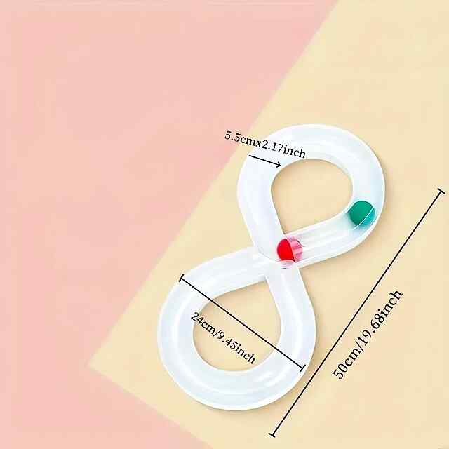 Інтерактивна іграшка-траса з кульками для котів - Вісімка, 2 кольори, міцний пластик. - 3 фото товару