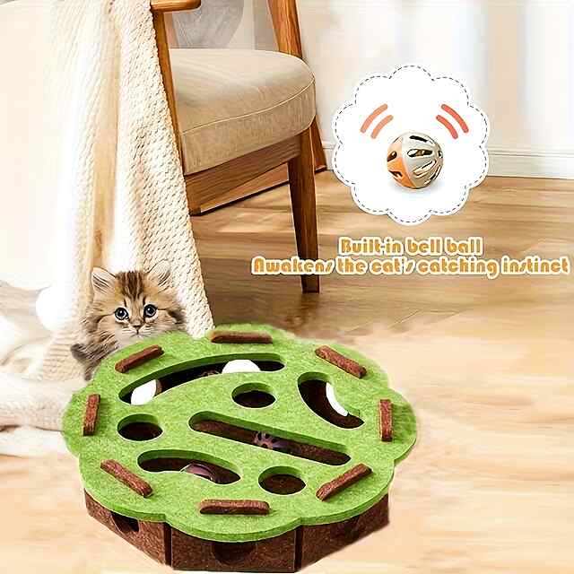 Інтерактивна Коробка-Пазл для Котів з М'ячиками ???? Розвиває Інстинкти та Забавляє! ???????????? - 1 фото товару