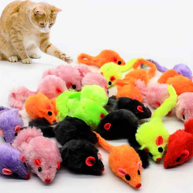 Інтерактивна мишка для котів | Плюшева іграшка з м'ятою 13см - 0 фото товару