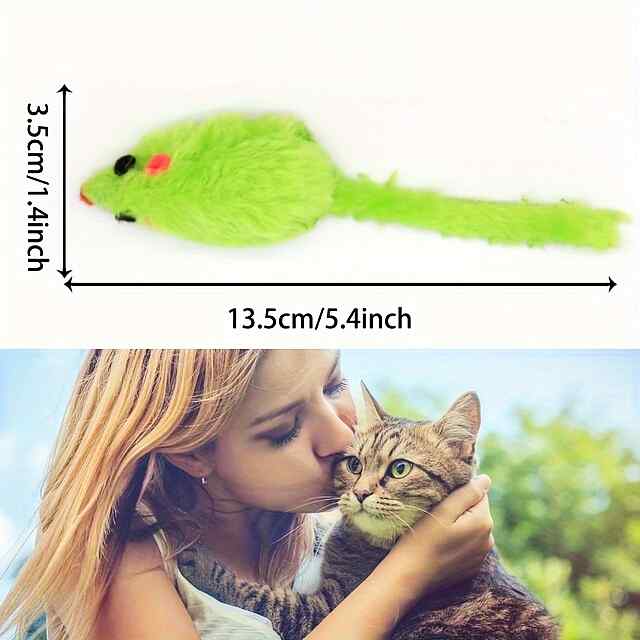 Інтерактивна мишка для котів | Плюшева іграшка з м'ятою 13см - 3 фото товару