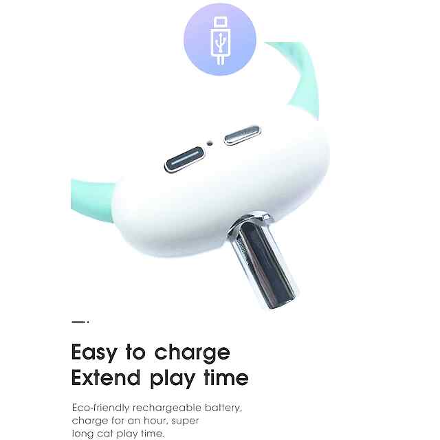 Інтерактивний лазерний нашийник для котів/собак, USB зарядка, регульований. - 2 фото товару