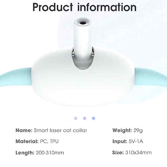 Інтерактивний лазерний нашийник для котів та собак Smart laser collar з USB-зарядкою - 1 фото товару
