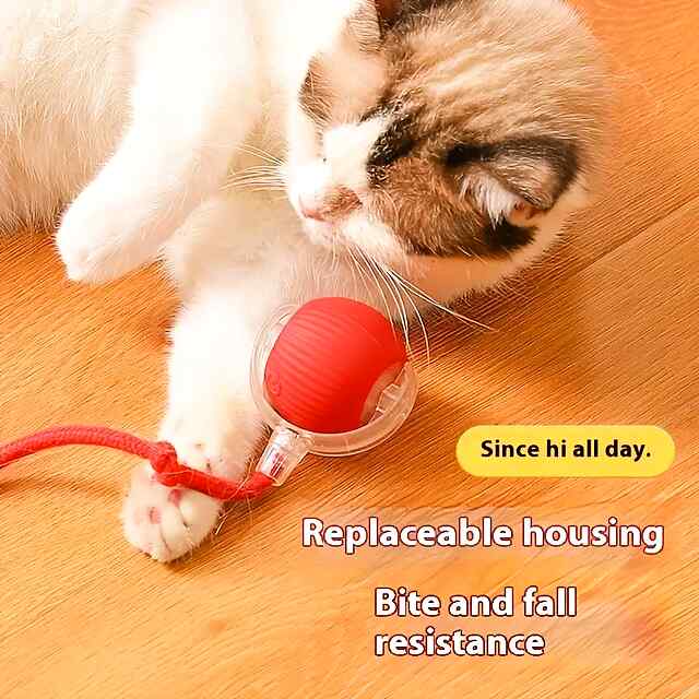 Інтерактивний м'яч для кішок, що рухається, з голосовим супроводом та трьома режимами. - 1 фото товару