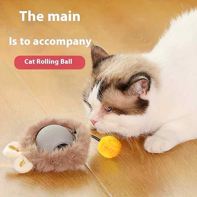 Інтерактивний м'яч для кішок з рухом та підзарядкою Type-C,3 режими, грайлива іграшка. - 2 фото товару