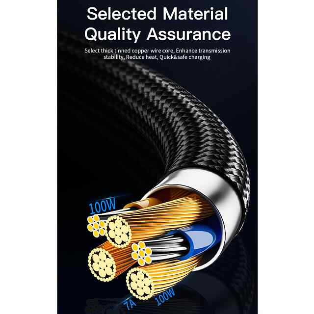 Кабель Essager Type-C швидка зарядка до 100W LED дисплей потужність - 3 фото товару