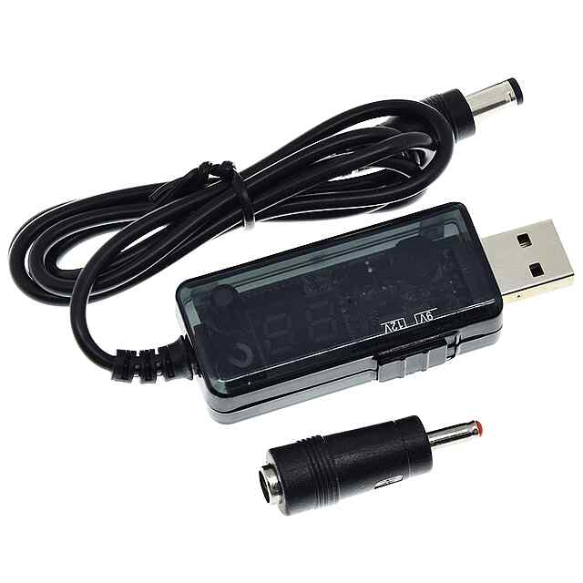 Кабель USB-DC 9-12V для живлення роутера/пристроїв без світла 0,8м перехідники - 2 фото товару